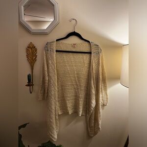 Cream boho crocheted cardigan
